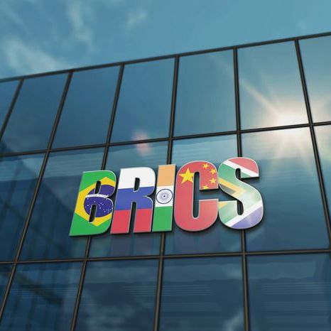 BRICS appears as signage on a building